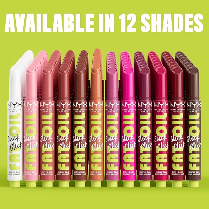 NYX PROFESSIONAL MAKEUP Fat Oil Slick Click, Lightweight, Buildable, Pigmented Vegan Lip Balm - Thats Major