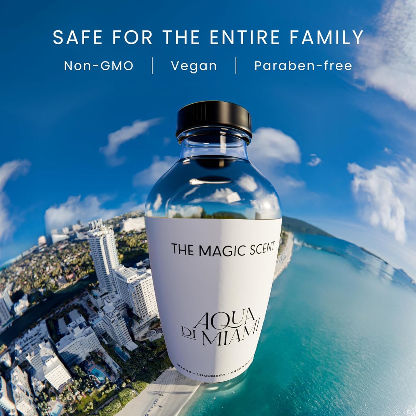Aqua di Miami Diffuser Oil - Hotel & Home Luxury Scents - Diffuser Oil Scents for Home Designed for Use in All Diffusers - 16.9 fl oz, 500 mL
