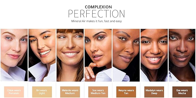 Mineral Air Four-in-One Foundation for Mineral Air Mist Device—Color, 10 ml, Travel Size - Tan