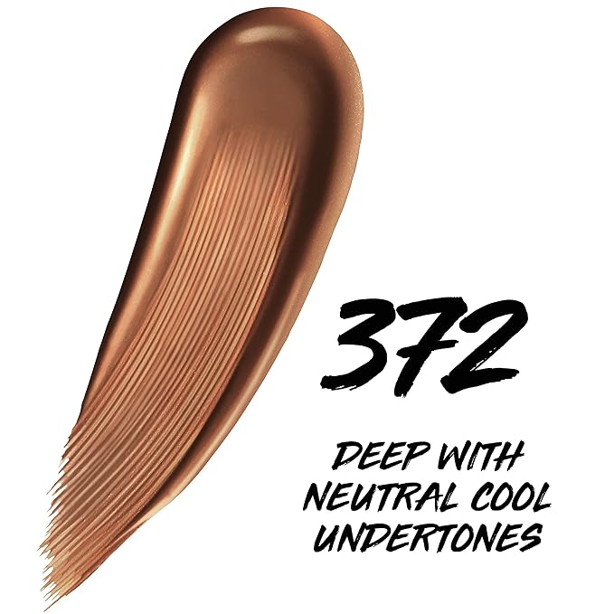 Maybelline Super Stay Up to 24HR Skin Tint, Radiant Light-to-Medium Coverage Foundation, Makeup Infused With Vitamin C, 372, 1 Count