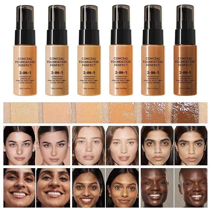 Glow Contour Face Bronzer Highlighter Illuminator Oil Liquid Foundation Cream Contour Concealer Blendable & Smooth Glowing Skin Lightweigh Luminizing Long Lasting Face Shaping Contouring Makeup