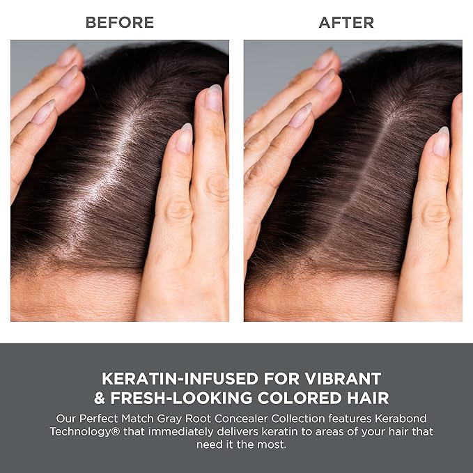 Keratherapy Keratin Infused Perfect Match Gray Root Concealer Spray, Light Brown, 3 oz, 118ml - Root Cover Up Spray to Hide Gray Roots - Keratin Therapy Hair Darkening & Temporary Scalp Concealer