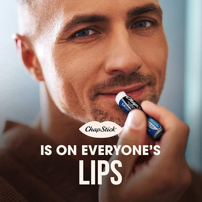 ChapStick Dry Lips & Cold Sore Pain Relief Bundle – Classic Medicated ChapStick + Original Moisturizer Lip Balm with SPF 15, 0.15 Ea (2 Piece Set)