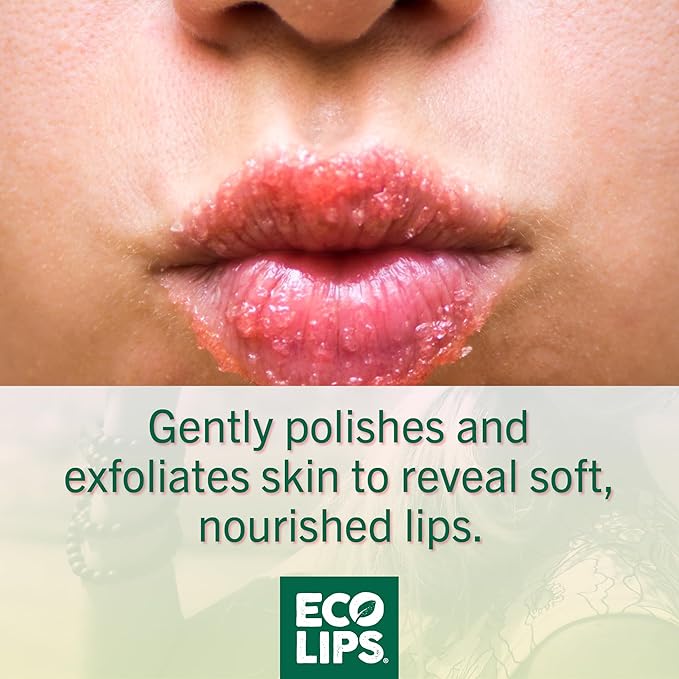 Eco Lips Daily Plumping Lip Mask with Hyaluronic Acid + Organic Vanilla Bean Sugar Lip Scrub 2-pack by Eco Lips 100% Natural. Made in USA