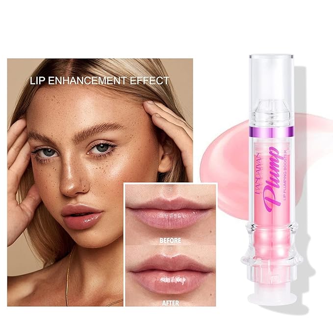 Natural Spicy Lip Plumping Booster Lip Plumping Oil，Lip Plumper Gloss, Ultra-Hydrating & Nourishing Plump and Pout Lip Plumper, Glossy Finish Fuller Lip Plumping Lip Gloss for Women Girls(02#)