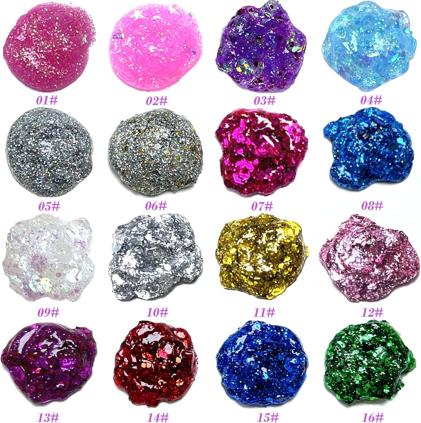 Holographic Face Glitter Gel Body Shimmer Makeup for for Hair, Face, Clavicle, Arm, Nail, Eyeshadow, Long Lasting Waterproof Mermaid Sequins Party Glitter for Rave Festival, 1.35oz (Ice Blue #4)