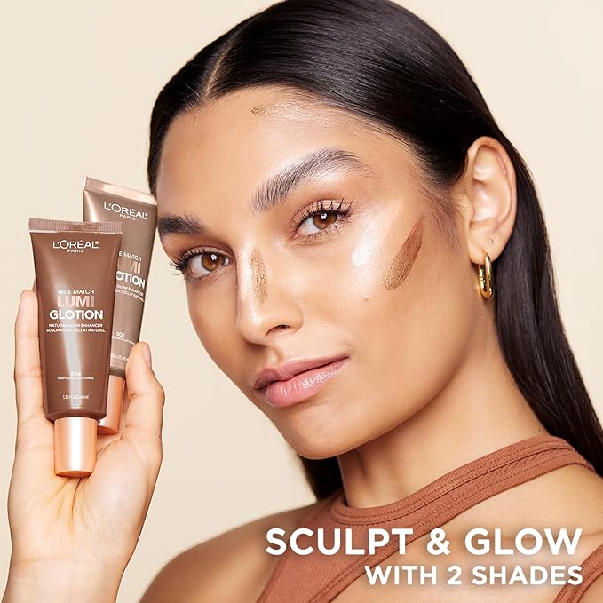 L'Oreal Paris Makeup True Match Lumi Glotion, Natural Glow Enhancer, Illuminator Highlighter, Bronzing Drops For a Sun-Kissed Glow, 901 Fair