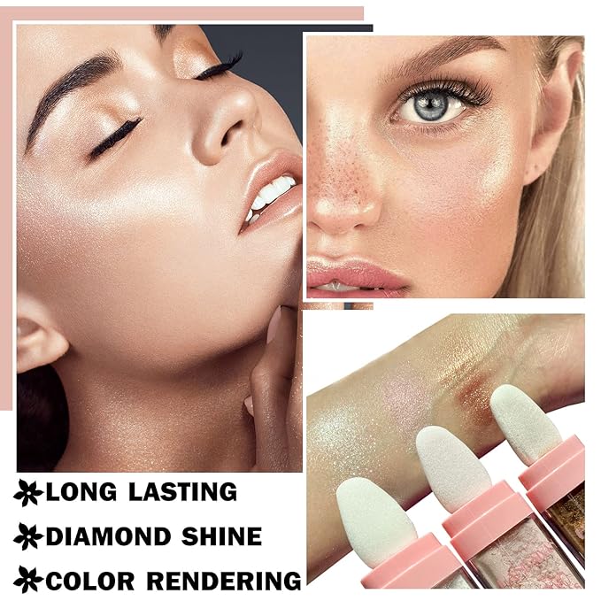 Polvo De Hadas Body Shimmer Glitter Highlighter Powder Makeup,High Gloss Sparkle for Face Body Hair,Create The Most Sparkly And Attractive Glitter Makeup - Bronze