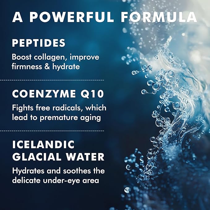 skyn ICELAND Hydro Cool Firming Under Eye Patches with Peptides and Coenzyme Q10 Instant Cooling Relief for Tired Puffy Eyes, 16 Pairs