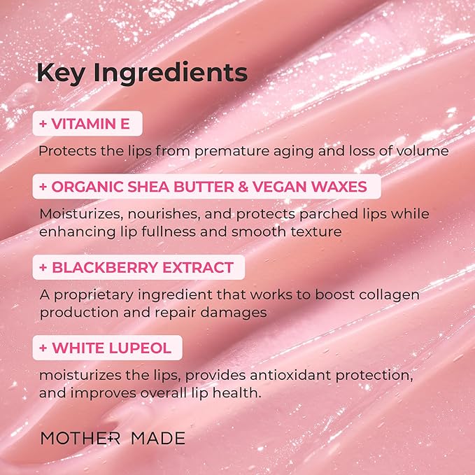 Natural Plumping Vitamin E Lip Mask 2EA | Hydrating Lip Moisturizer For Soft, Smooth, Plump Lips, Infused with Natural Oils, Organic Shea Butter, Collagen, Korean Skincare, Lip Gloss