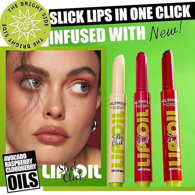 3 Colors Slick Click Lip Balm Set Hydrating Jelly Lipstick Tinted Lip Stain Lip Gloss, Moisturizing, Lightweight, Buildable, Pigmented Vegan Lip Balm, Glossy Lip Makeup for Girls (A)