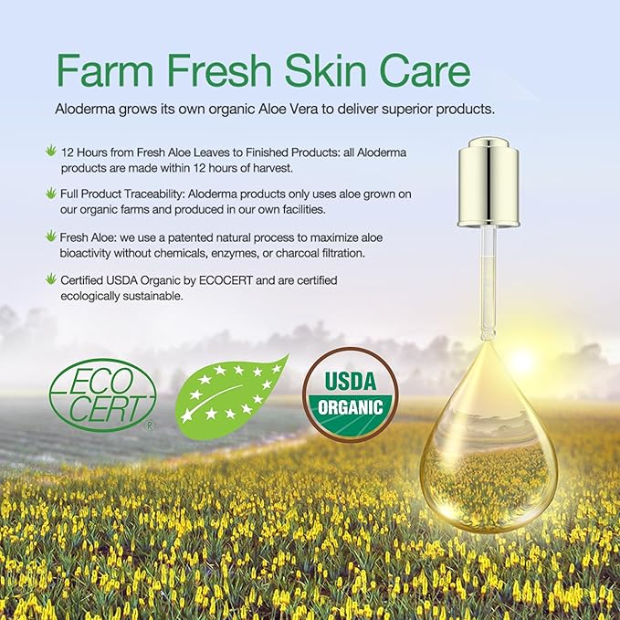 Aloderma Brightening Eye Cream with Organic Aloe Vera - Hydrating Daily Eye Cream for Dark Circles & Puffiness with Caffeine & Sage Oil - Day & Night Eye Cream for Puffy Eyes & Fine Lines, 25g/0.9oz