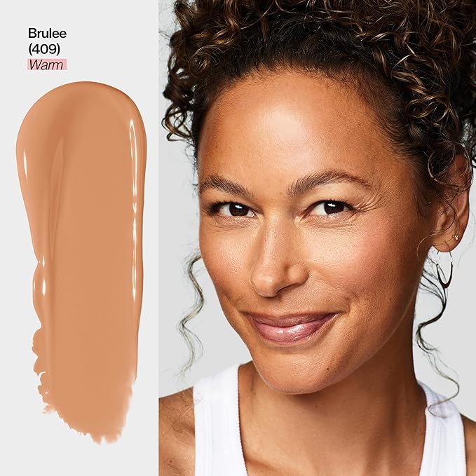 Revlon Illuminance Tinted Serum, Triple Hyaluronic Acid, Evens Out Skin Tone Over Time and Hydrates All Day, SPF 15, 409 Brulee, 0.94 fl oz.