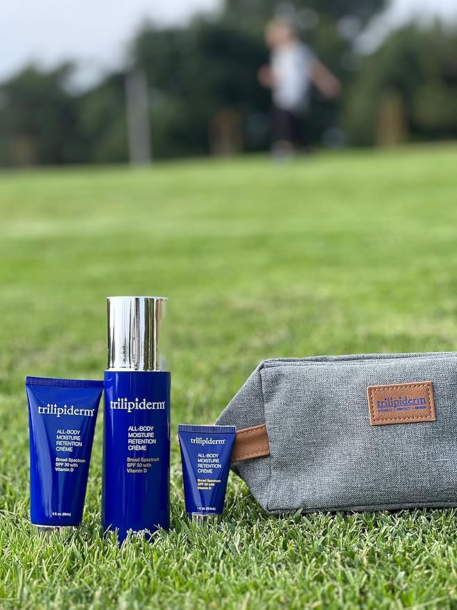 Trilipiderm All-Body Moisture Retention Crème w/SPF 30, Vitamin D - Broad Spectrum Face & Body Sunscreen, Non-Greasy Sun Lotion, Hydrating Sun Cream, Plant-Derived Lipids, Airless Pump Bottle - 8 Oz