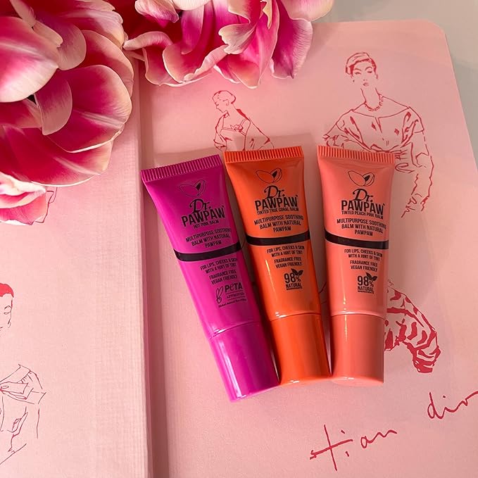 Hot Pink Balm, Multi-Purpose Natural No Fragrance, for Hydrating Lips, Skin, Hair, Cuticles, Nails & Beauty Finishing (10 ml)