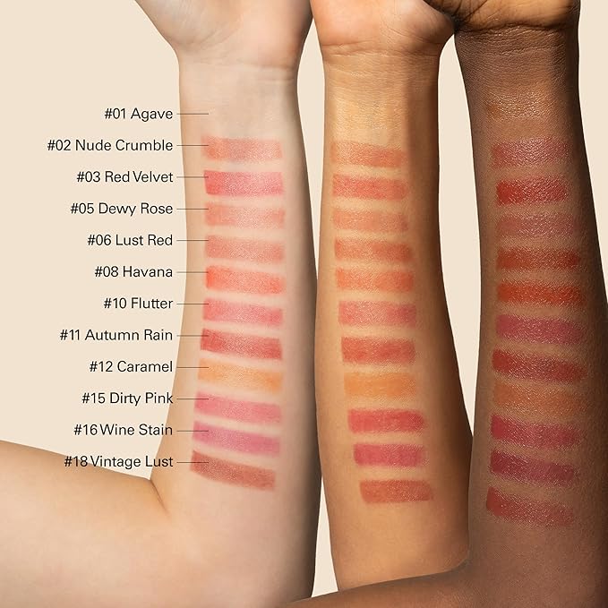 Melixir Vegan Lip Butter #03 Red Velvet (+11 more colors), Deep Nourishing Tinted Lip Balm for Dry Lips, Bee-Free, Petrolatum-Free, Plant-Based, Hydrating for Cracked & Chapped Lips, Travel Essentials