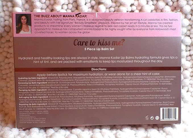 Manna Kadar Care to Kiss me? Lip Balm Set 1.44 fl oz,