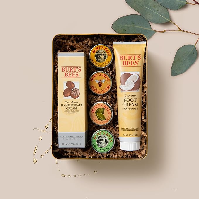 Burt's Bees Back to School Gifts Ideas, 6 Dorm Body Care College Dorm Products, Classics Set -Original Beeswax Lip Balm, Cuticle Cream, Hand Salve, Res-Q Ointment, Hand Repair Cream & Foot Cream