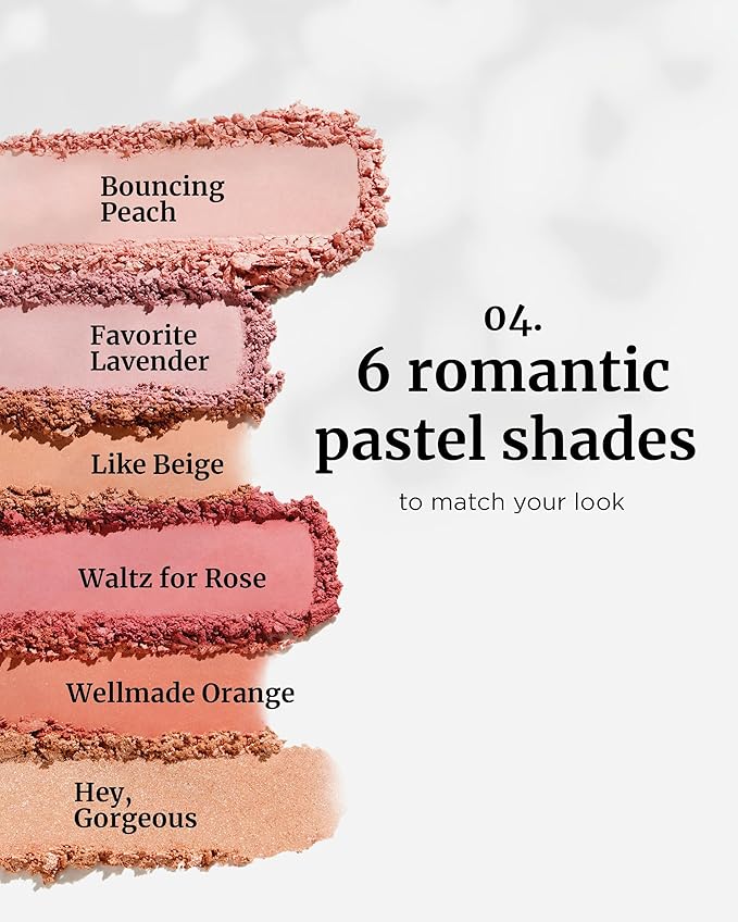 VDL Cheekstain Pastel Blush for Cheeks (Favorite Lavender, 0.2oz) - Lightweight, Velvet Powder Formula - Seamless, Long-Lasting, Natural-Looking Glow | Korean Makeup