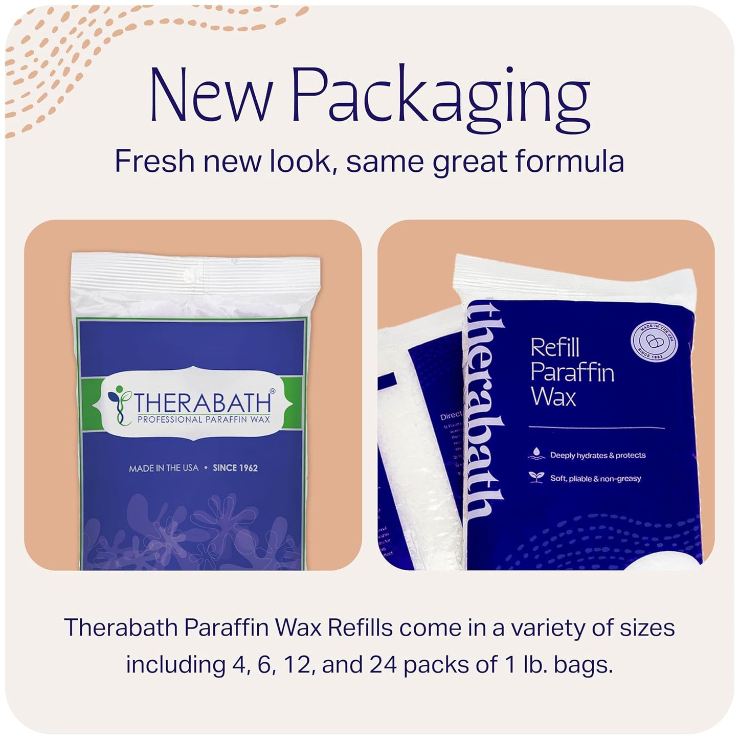 Therabath Paraffin Wax Refill - Use to Relieve Arthritis Discomfort, Stiff Muscles & Dry Skin - Hands, Feet, Body - Made in USA, 6 lb. Blooming Lilacs