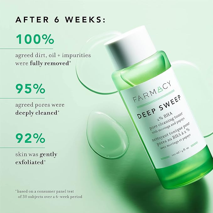 Farmacy 2% Salicylic Acid Toner for Face + 3% Tranexamic Acid Brightening Toner - Exfoliating Skincare Set to Minimize Pores + Reveal a Healthy-Looking Complexion (2 Count)