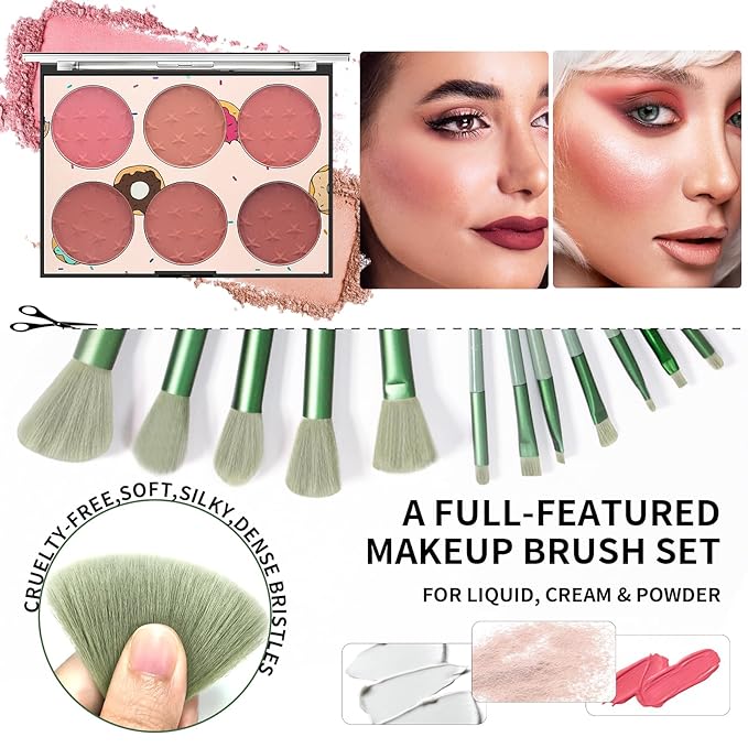 Makeup Set Makeup Set for Women Girls Teens Full Kit, Makeup Present Set for Beginners and Professionals Include Eyeshadow Palettes, Foundation, CC Cream, Liquid Lipsticks Set