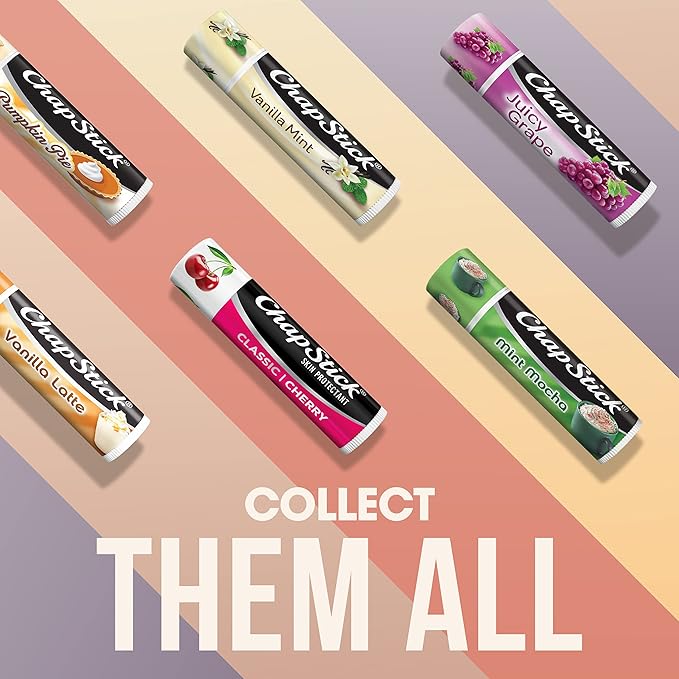 ChapStick Classic Cherry Lip Balm Tube, Flavored Lip Balm for Lip Care on Chafed, Chapped or Cracked Lips - 0.15 Oz