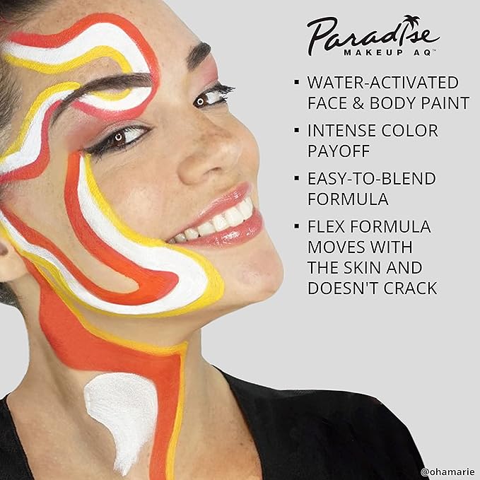 Mehron Makeup Paradise Makeup AQ Refill Size | Stage & Screen, Face & Body Painting, Beauty, Cosplay, and Halloween | Water Activated Face Paint, Body Paint, Cosplay Makeup .25 oz (7 ml) (Teal)