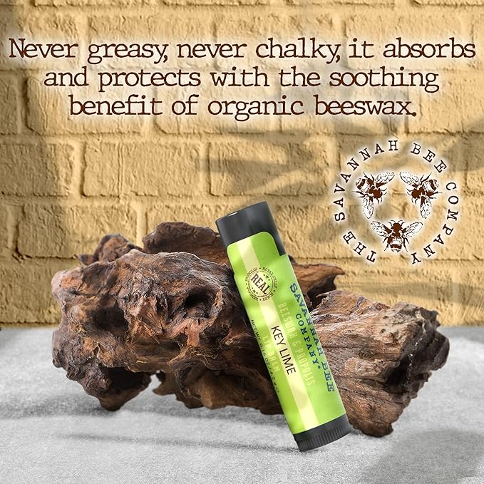Savannah Bee Company Lip Balm - Lip Moisturizer for Chapped Lips - Hydrating Lip Balm with Pure Honey