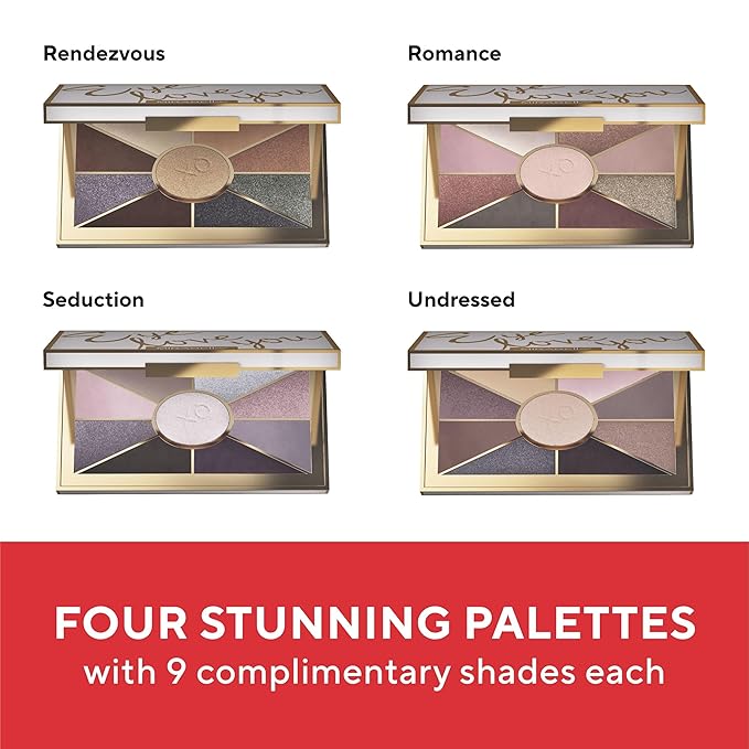 Mirabella Eye Love You Neutral Shimmer Eyeshadow Palette - Makeup Palette w/Ultra Pigmented Pressed Powders, Creamy Matte & Shimmer Brown Eyeshadow Shades - Rendezvous