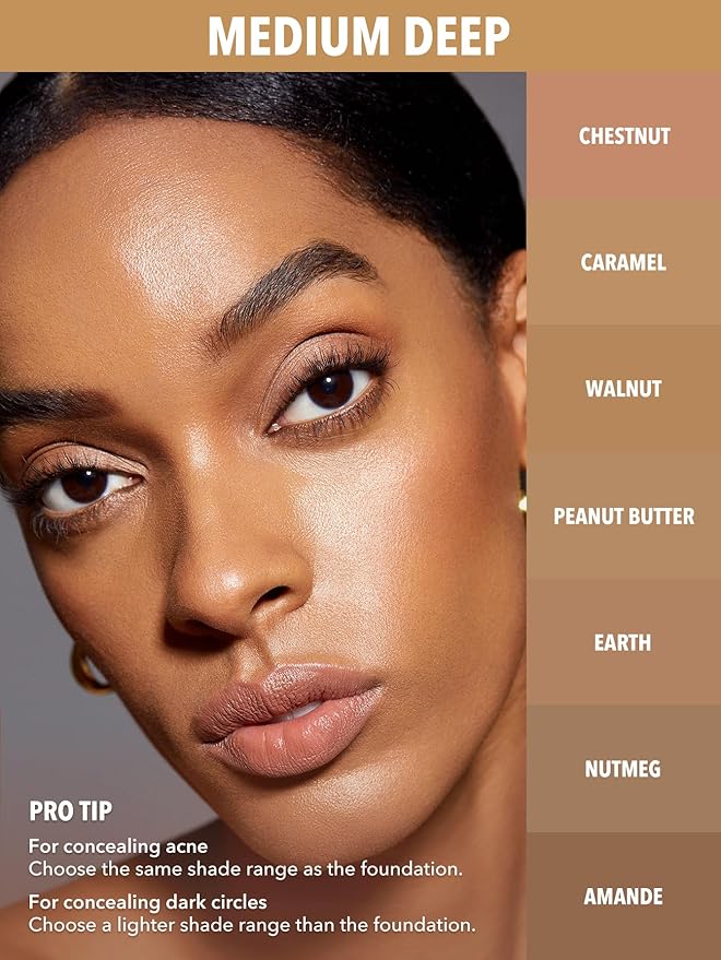 SHEGLAM 12HR Full Coverage Concealer Matte Finish Concealer Stick for Under Eye and Dark Circles - Chestnut