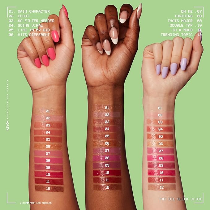 NYX PROFESSIONAL MAKEUP Fat Oil Slick Click, Lightweight, Buildable, Pigmented Vegan Lip Balm - Thats Major