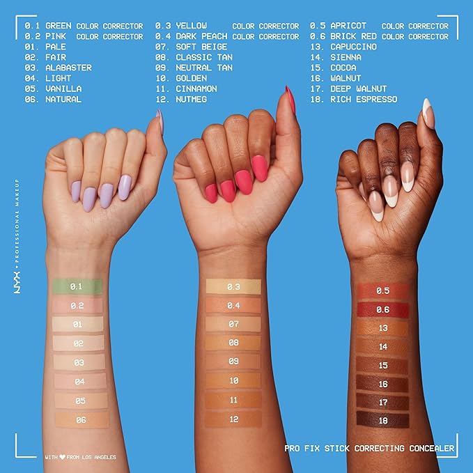 NYX PROFESSIONAL MAKEUP Pro Fix Stick Correcting Concealer, Buildable Medium Coverage Concealer Stick - Classic Tan