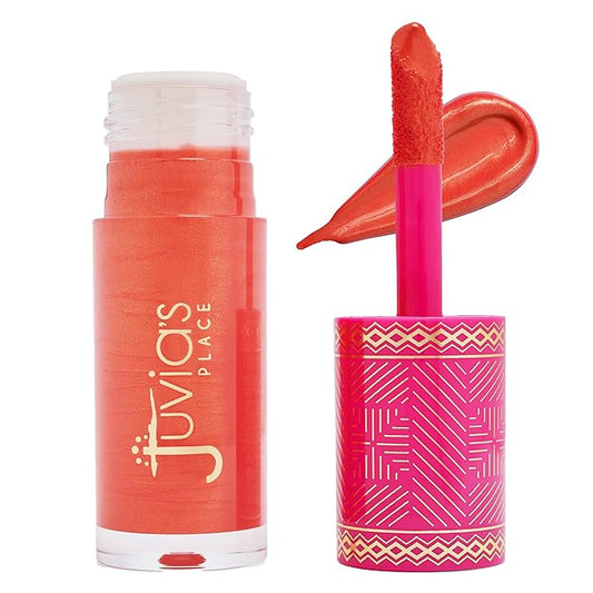 Juvia's Place Blushed Liquid BlushLighter Marigold Glow - Liquid Blush for Cheeks with Luminous Glow, Long-Wearing, Buildable & Highly-Pigmented Makeup Blush, Easy to Blend Liquid Blush