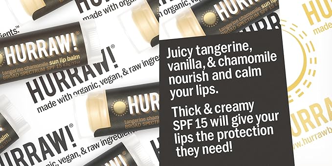 Hurraw! Moon Night Treatment, Unscented, Sun (Zinc Oxide SPF15) Lip Balms, 3 Pack Bundle: Organic, Certified Vegan, Cruelty & Gluten Free. Non-GMO, All Natural. Bee, Shea, Soy & Palm Free. Made in USA