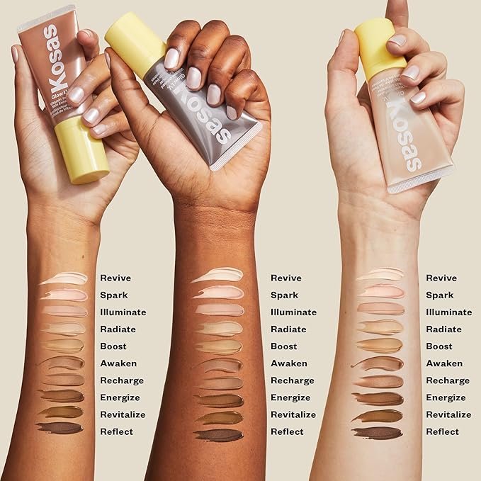 Kosas Glow I.V. Vitamin-Infused Skin Enhancer Face Makeup - Tinted Beauty Highlighter for a Healthy Glow - Energize