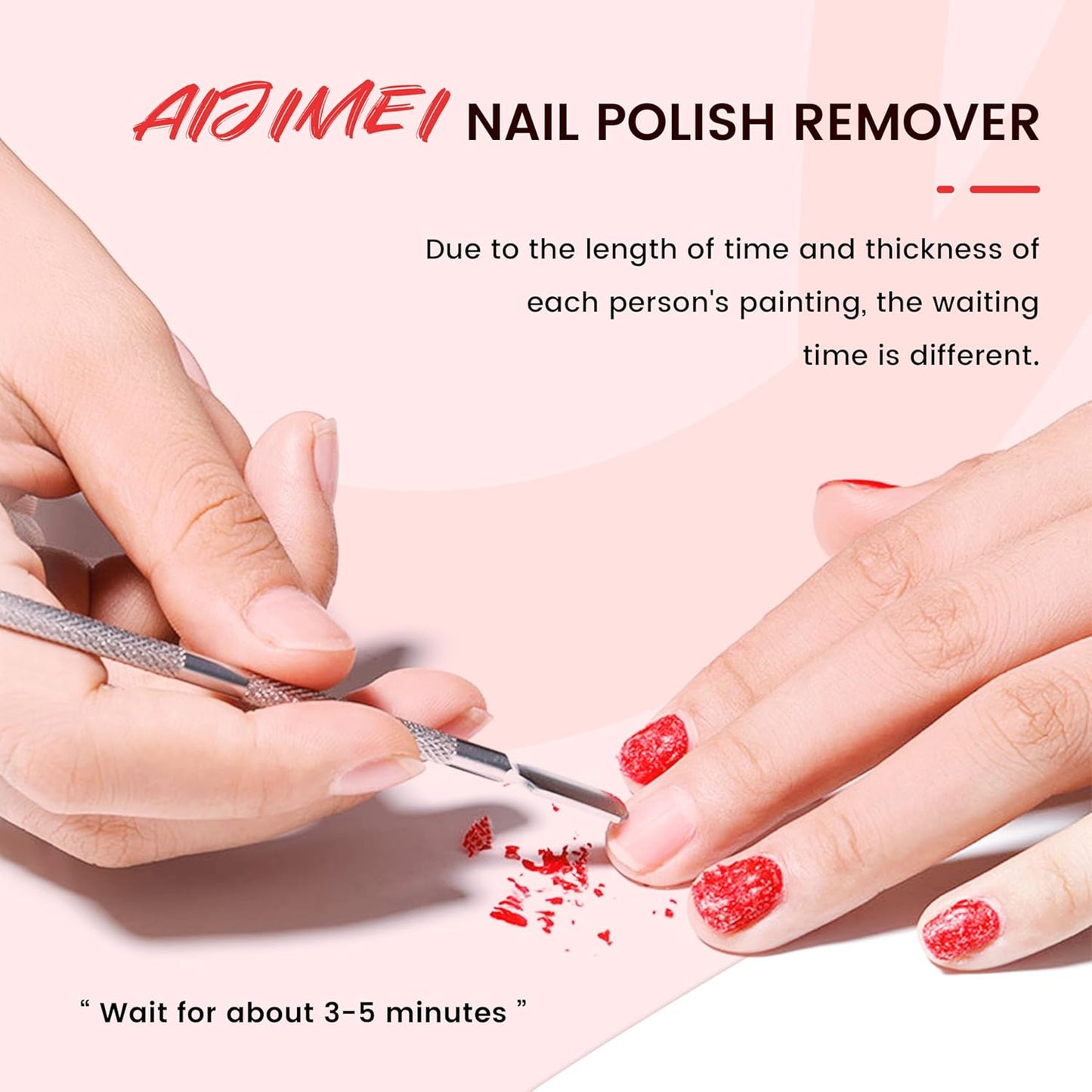 AIJIMEI Nail Polish Remover Kit, 4 Fl Oz Nail Polish Remover for Soak Off Gel Nail Polish Acrylic Nails Dipping powder Remover for Home DIY or Nail Salon