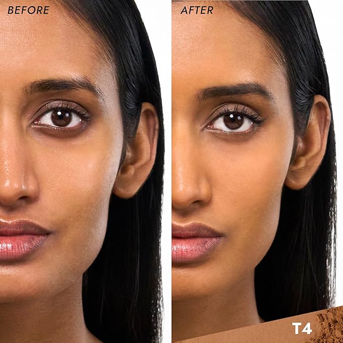 COVER FX Pressed Mineral Foundation - Shade T4 - Weightless Powder Foundation - Buildable Light to Full Coverage - Matte Finish - All Skin Types