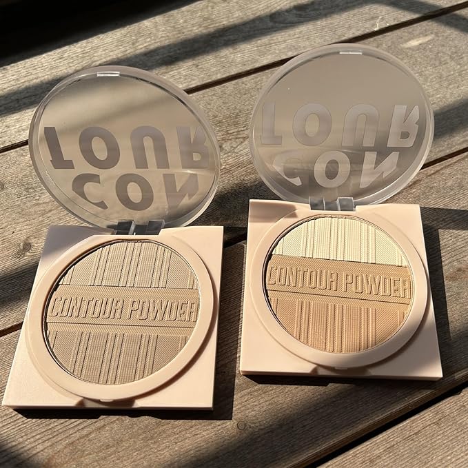 Contour Powder Makeup Palette Matte Face Sculpting Shading Silky Smooth Tone Tuning Flawless Pressed Powder Bronzer, 02 Grey Brown