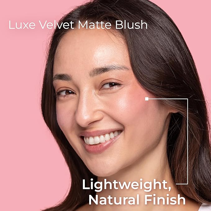 MCoBeauty Soft Matte Beauty Wand, Amaretto Blush, Velvety Finish of Buildable Color, Vegan, Cruelty Free Cosmetics
