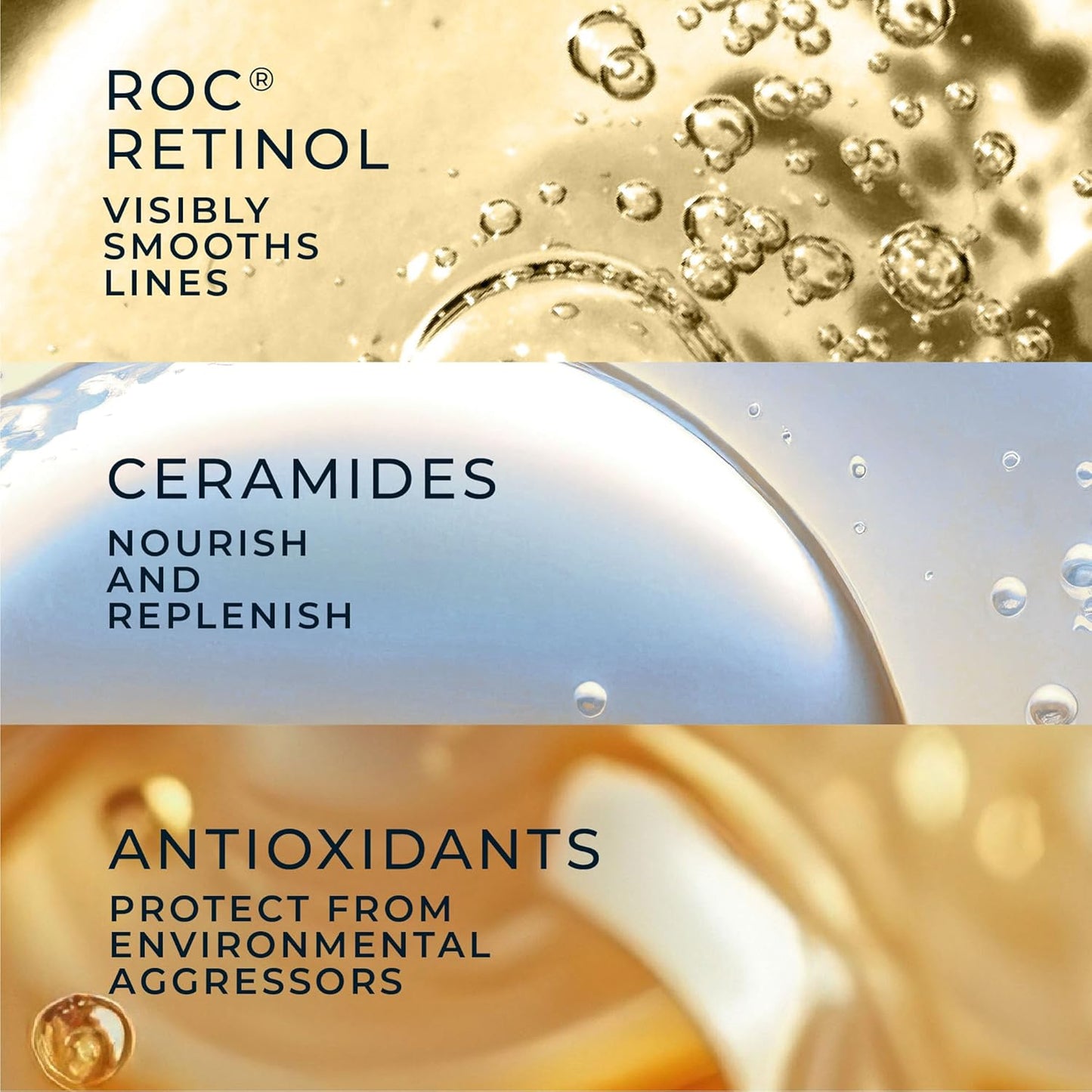 RoC Retinol Correxion Anti-Aging Wrinkle Night Serum, Retinol Serum for Face, Daily Treatment for Fine Lines, Post Acne Scars, 30 Capsules, Unscented, 0.35 Fl Oz