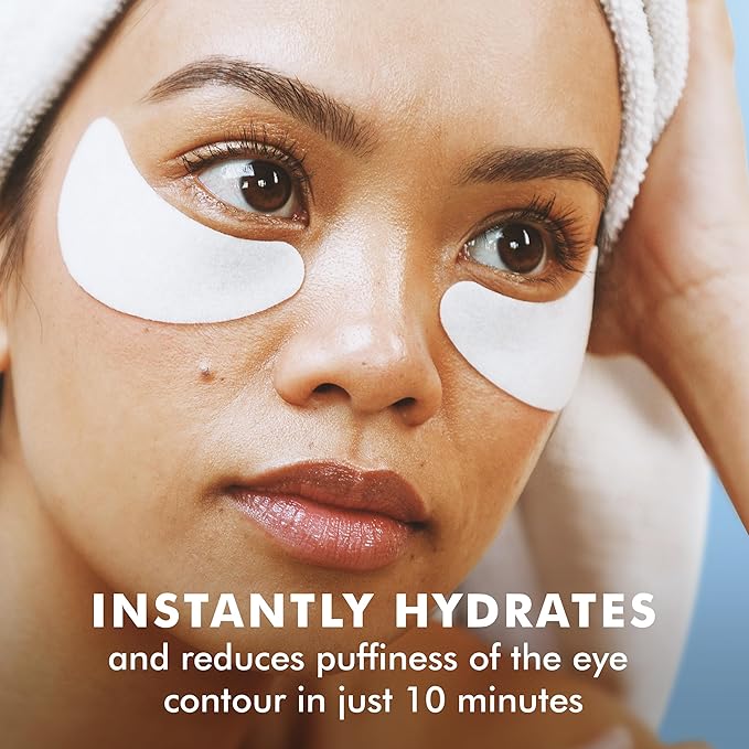 skyn ICELAND Hydro Cool Firming Under Eye Patches with Peptides and Coenzyme Q10 Instant Cooling Relief for Tired Puffy Eyes, 4 Pairs