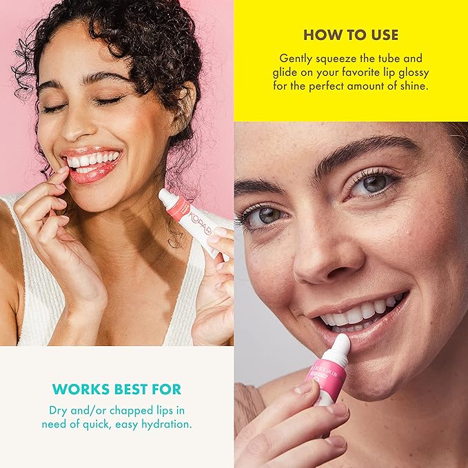 Kopari Coconut Lip Glossy Birthday Suit - Hydrating and Moisturizing Coconut Oil, Vitamin E and Shea Butter Lip Gloss With 100% Organic Coconut Oil, Non GMO, Vegan Sulfate Free (2 Pack)