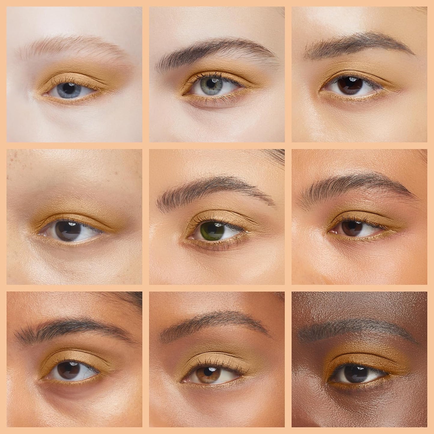 Honey Glow Gold Naked Off White Nude Shimmering Shimmer Pressed Powder Single Vegan Eyeshadow; Talc, Paraben & Cruelty Free