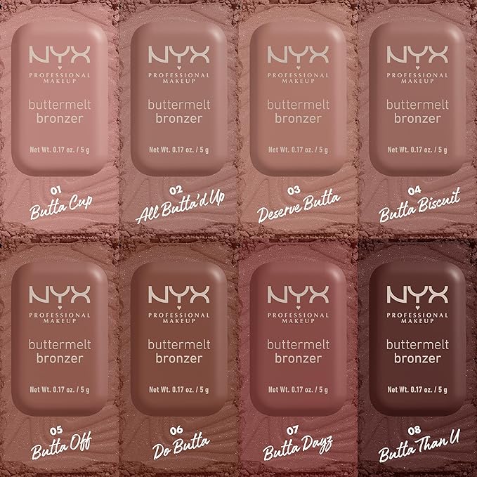 NYX PROFESSIONAL MAKEUP Matte Buttermelt Bronzer, Longwear Face Makeup with Up to 12 Hours of Wear, Vegan Formula - Butta Cup