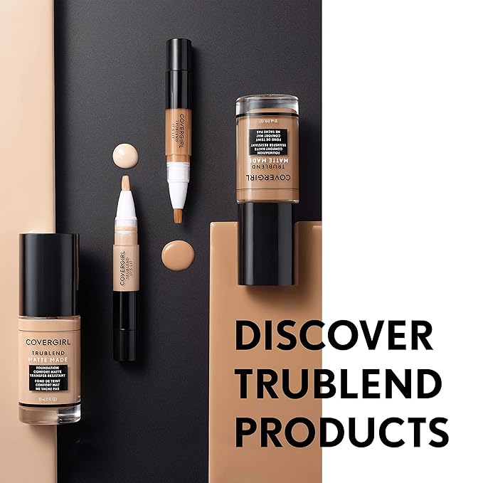 COVERGIRL TruBlend Matte Made Liquid Foundation, Classic Ivory, 1 Fl Oz (Pack of 1)
