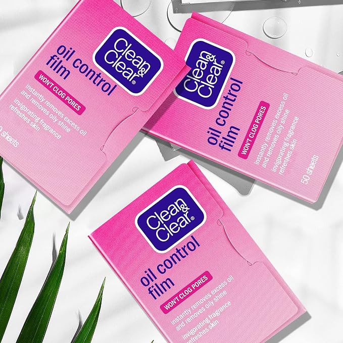 Oil Control Film Replacment for Clean & Clear Oil-absorbing Sheets,3 Pack (Grapefruit Fragrance) Oil Blotting Sheets For Face,Makeup Friendly High-performance Handy Face Blotting Paper for Oily Skin