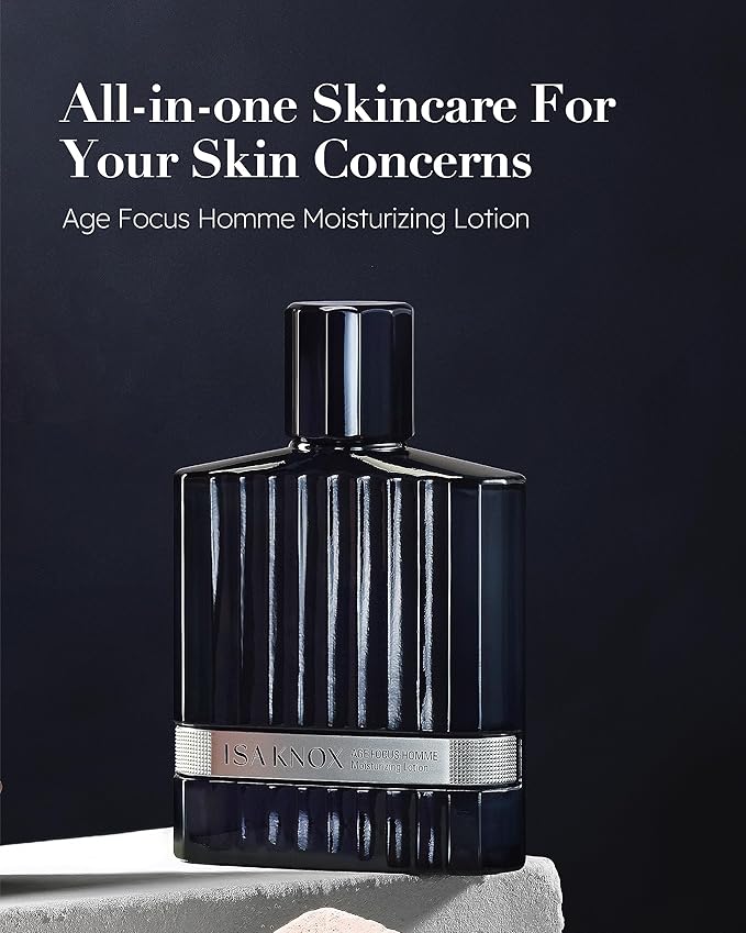 ISA KNOX Age Focus Homme (Face Emulsion, 5.1fl oz) - Hydrating Facial Moisturizer to Soothe and Moisturize Shaving-Irritated Skin for a Refreshing Sensation by LG Beauty. Niacinamide, Adenosine.