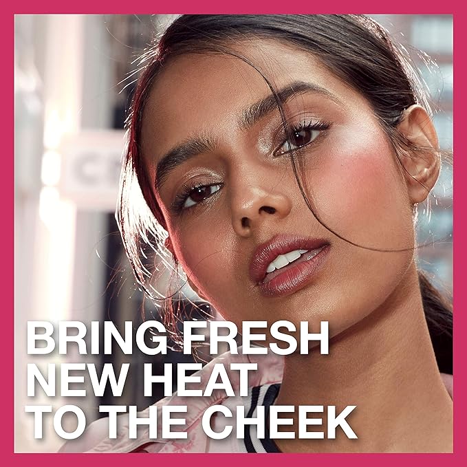 Maybelline Cheek Heat Gel-Cream Blush Makeup, Lightweight, Breathable Feel, Sheer Flush Of Color, Natural-Looking, Dewy Finish, Oil-Free, Nude Burn, 1 Count