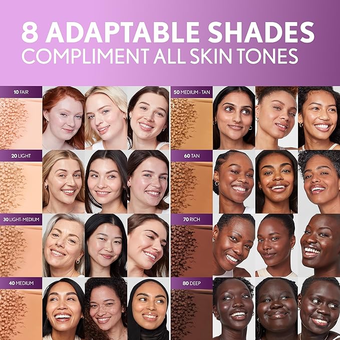 Covergirl Simply Ageless Skin Perfector Essence Foundation, 70 Rich, Tinted Skin Perfector, Skincare Makeup Hybrid, Sheer Tint, Radiant Finish, Skin-Like Finish, Vegan Formula, 1.0oz